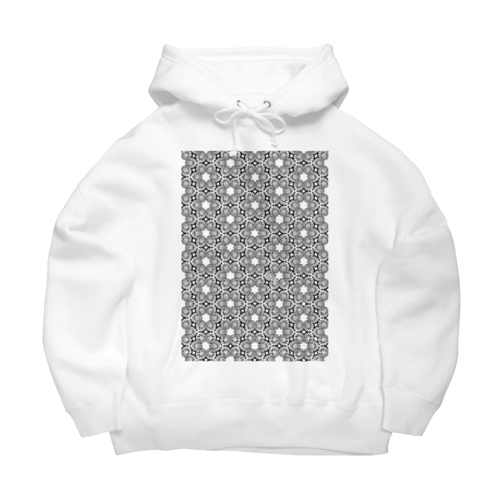 シンプルなグッズ やこ屋の(縦ver)花の幾何学模様 Big Hoodie