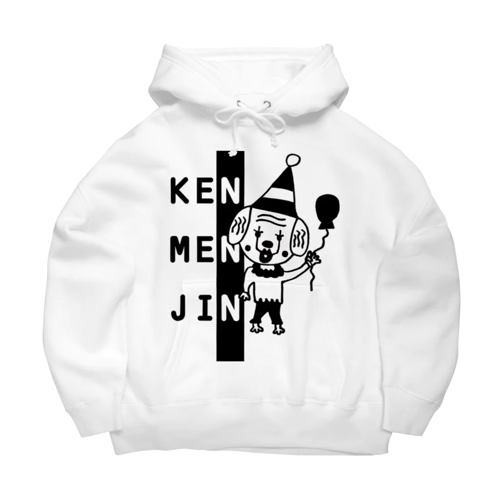 Aichasoのモノクロピエロ KENMENJIN ビッグシルエットパーカー