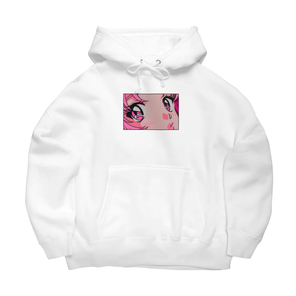 nsnのピンク・まなざし Big Hoodie