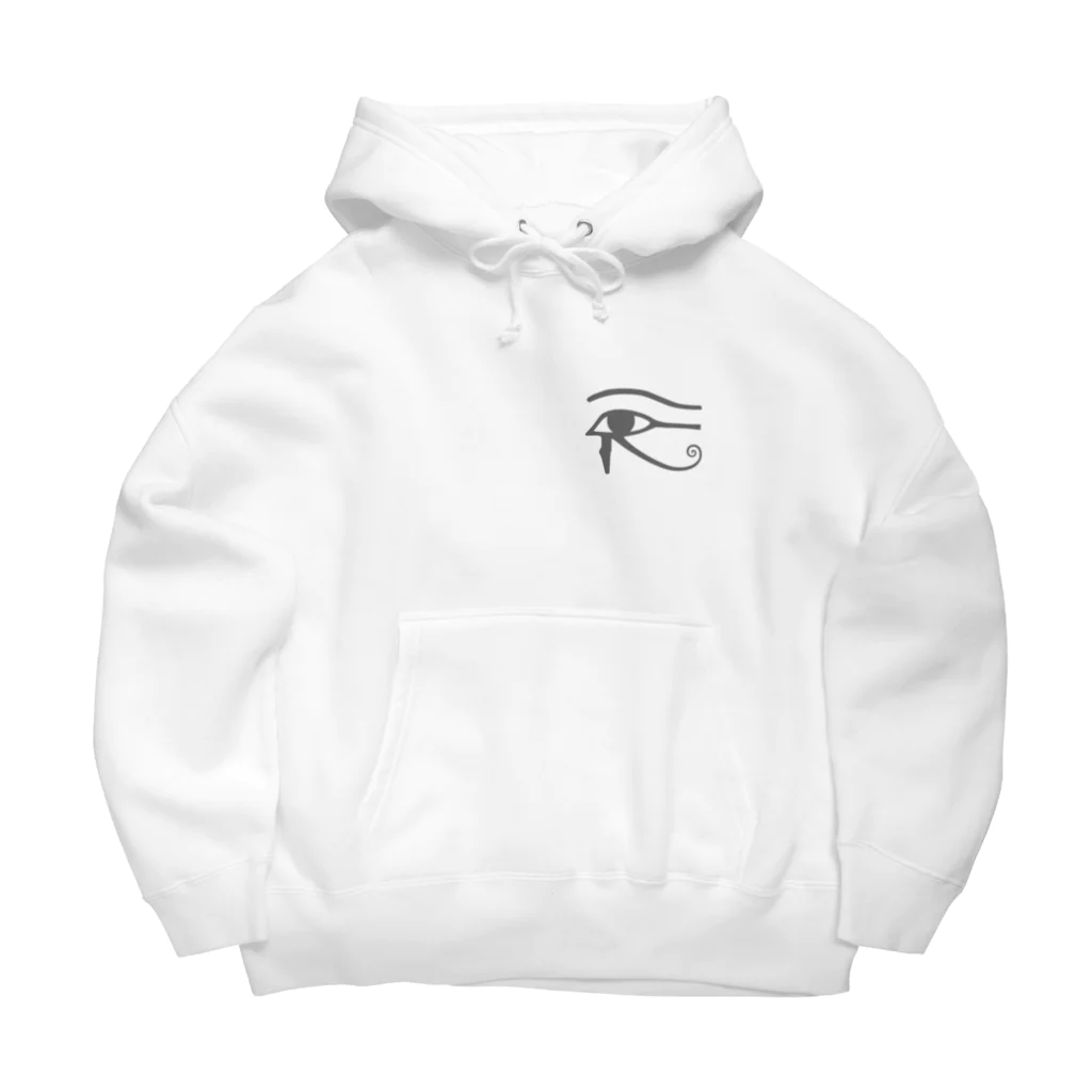 puikkoのエジプト　ウジャトの目（ワンポイント　グレー） Big Hoodie