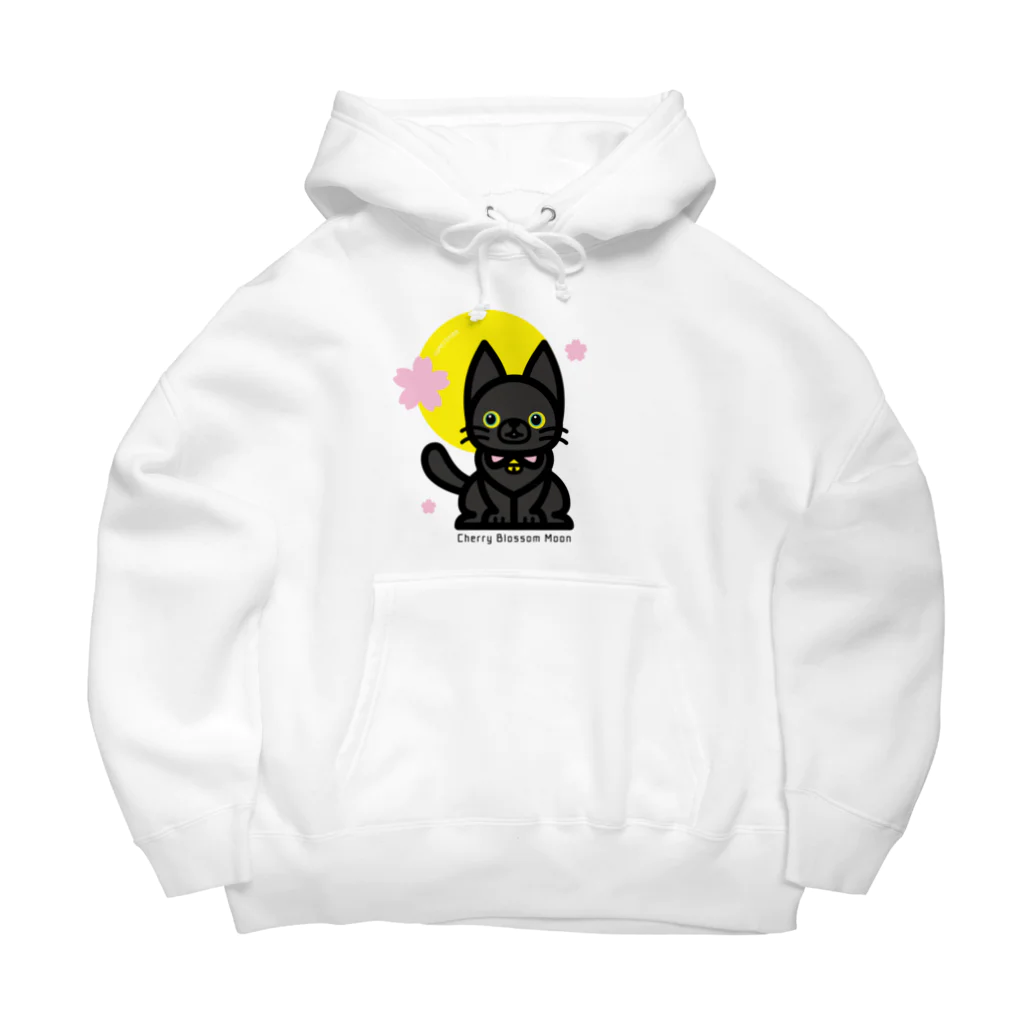 夢見る柴犬のCherry-Blossom-Moon Big Hoodie