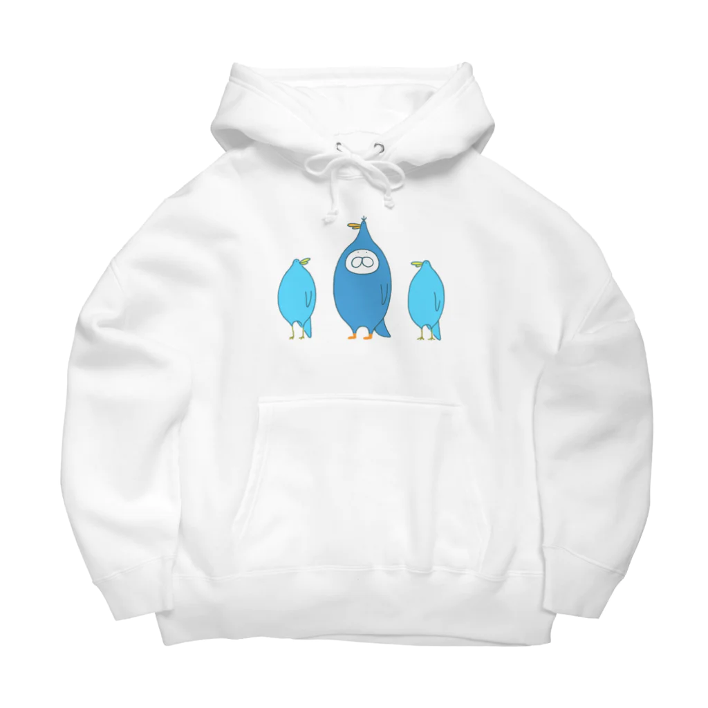 くらきち ONLINE SHOPのねこタイツと青い鳥 Big Hoodie