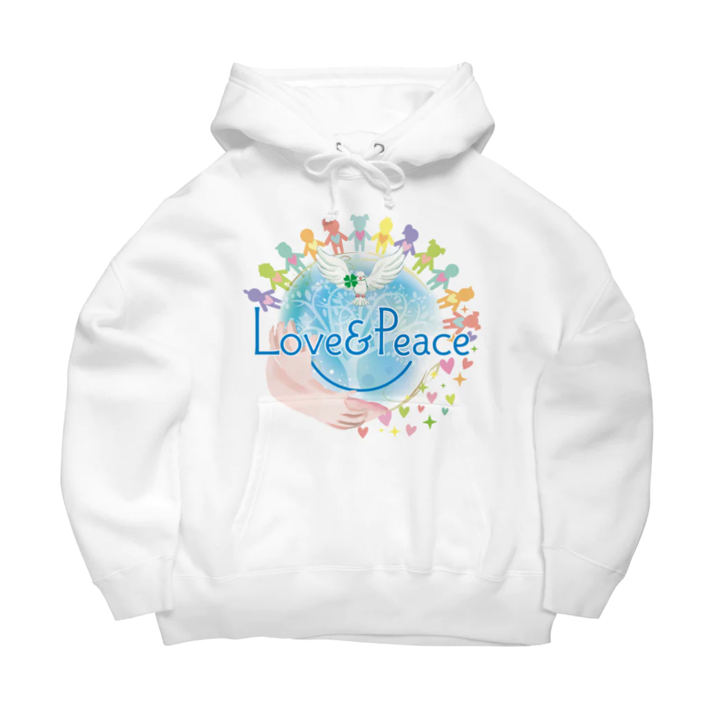 Love＆PeaceのLove＆Peaceキッズ用ロゴ ビッグシルエットパーカー