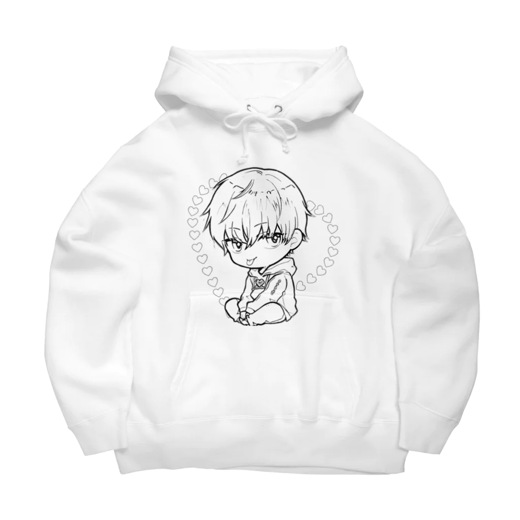 海透オリジナルグッズ💙のカイきゅんモノクロver. Big Hoodie