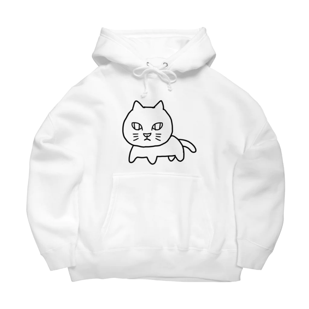 ねこひげの猫ですけど何か【白猫】 Big Hoodie