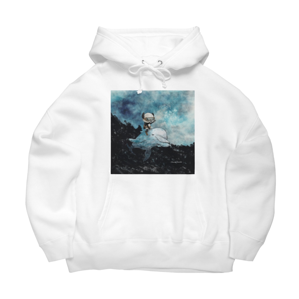 Masashi Kaminkoの【パンダ】イルカとポンちゃん Big Hoodie