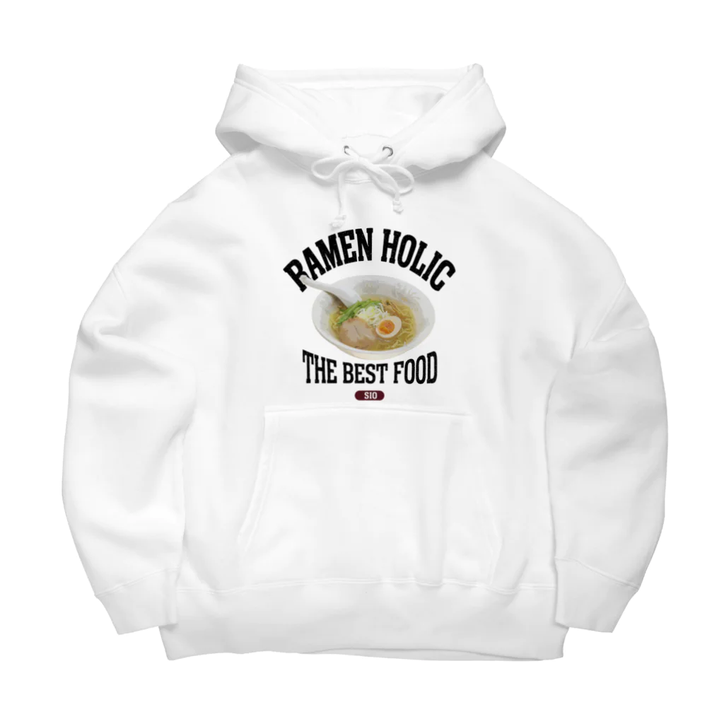 メシテロタイプ（飯テロTシャツブランド）の塩ラーメン（ビンテージ風） Big Hoodie