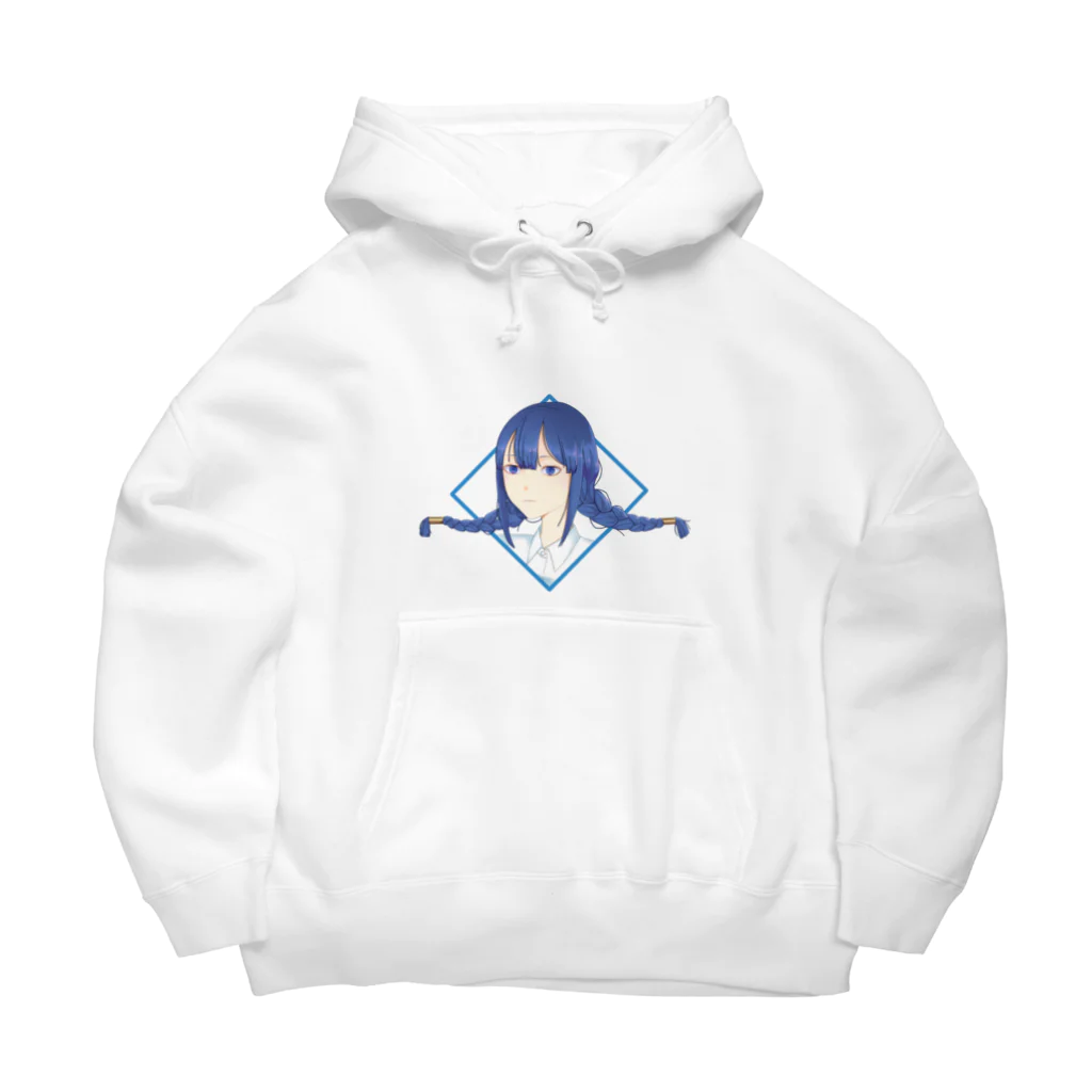 白狼の青髪の子。 Big Hoodie