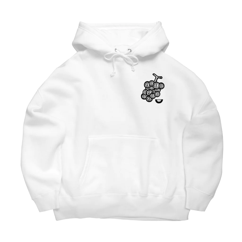 39Sのブドーターメロン(白黒) Big Hoodie