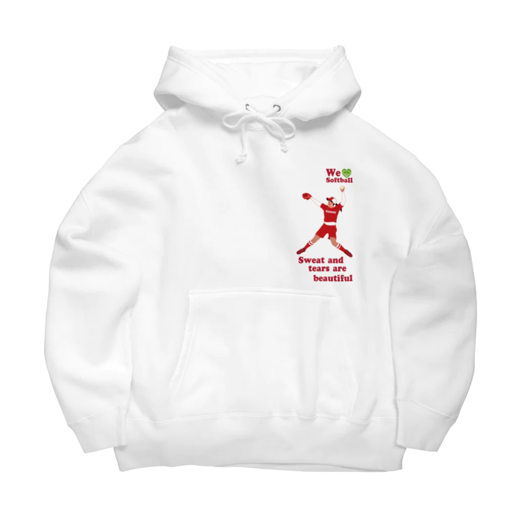 キッズモード某のwe love Softballスマホサイズ Big Hoodie