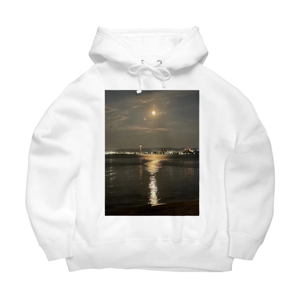 Crowdの琵琶湖の満月 Big Hoodie