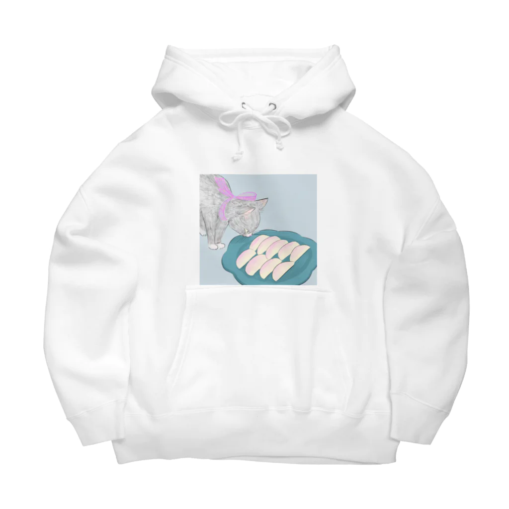 みやうちまいの桃つまみぐいにゃんこ Big Hoodie