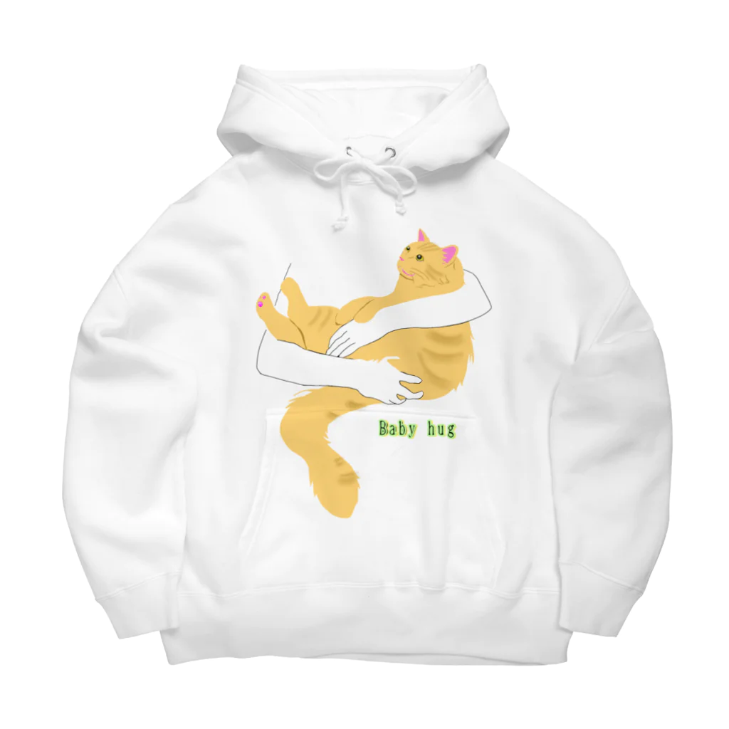 momolove のBaby hugにゃんこ(長毛茶トラ猫) Big Hoodie