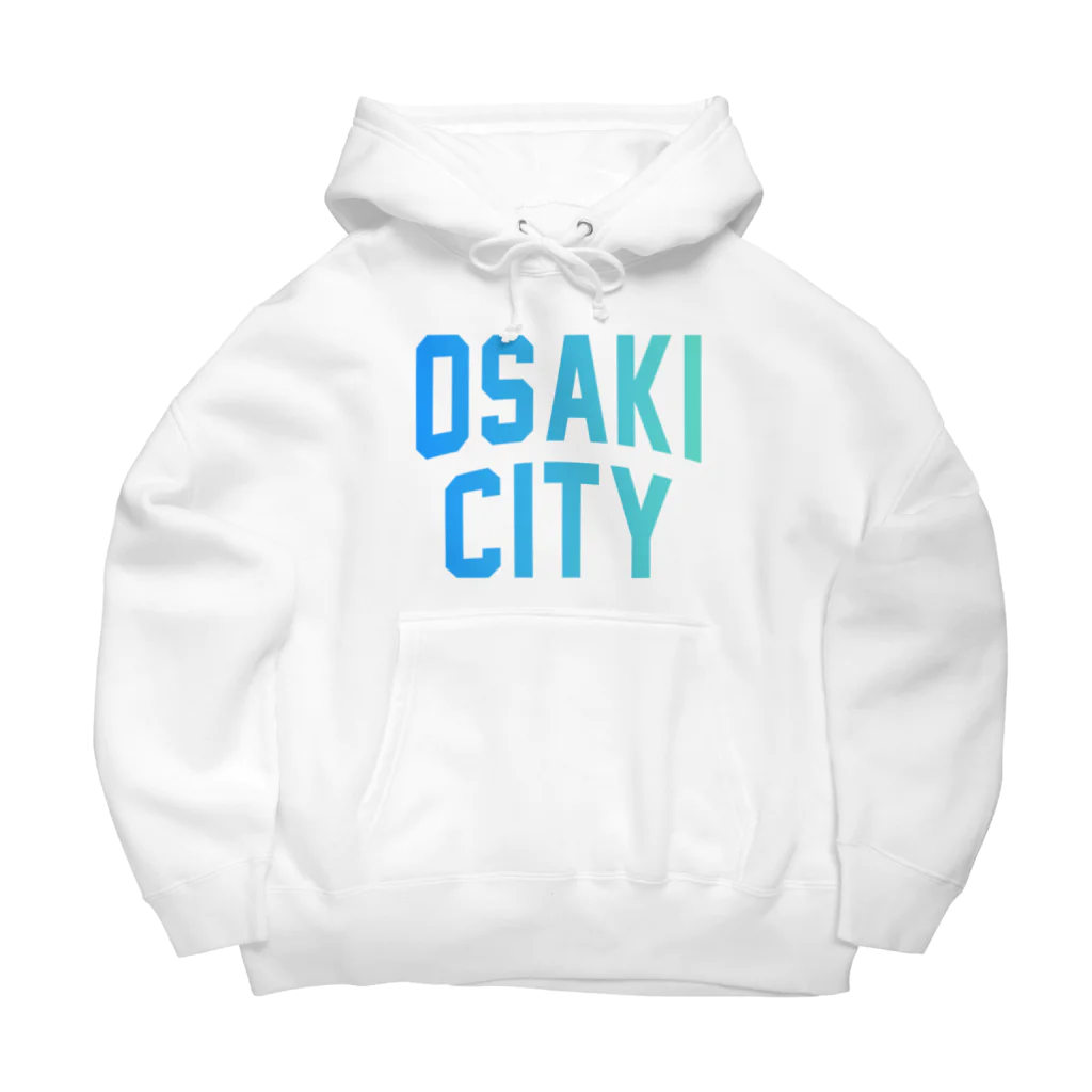 JIMOTOE Wear Local Japanの大崎市 OSAKI CITY　ロゴブルー ビッグシルエットパーカー