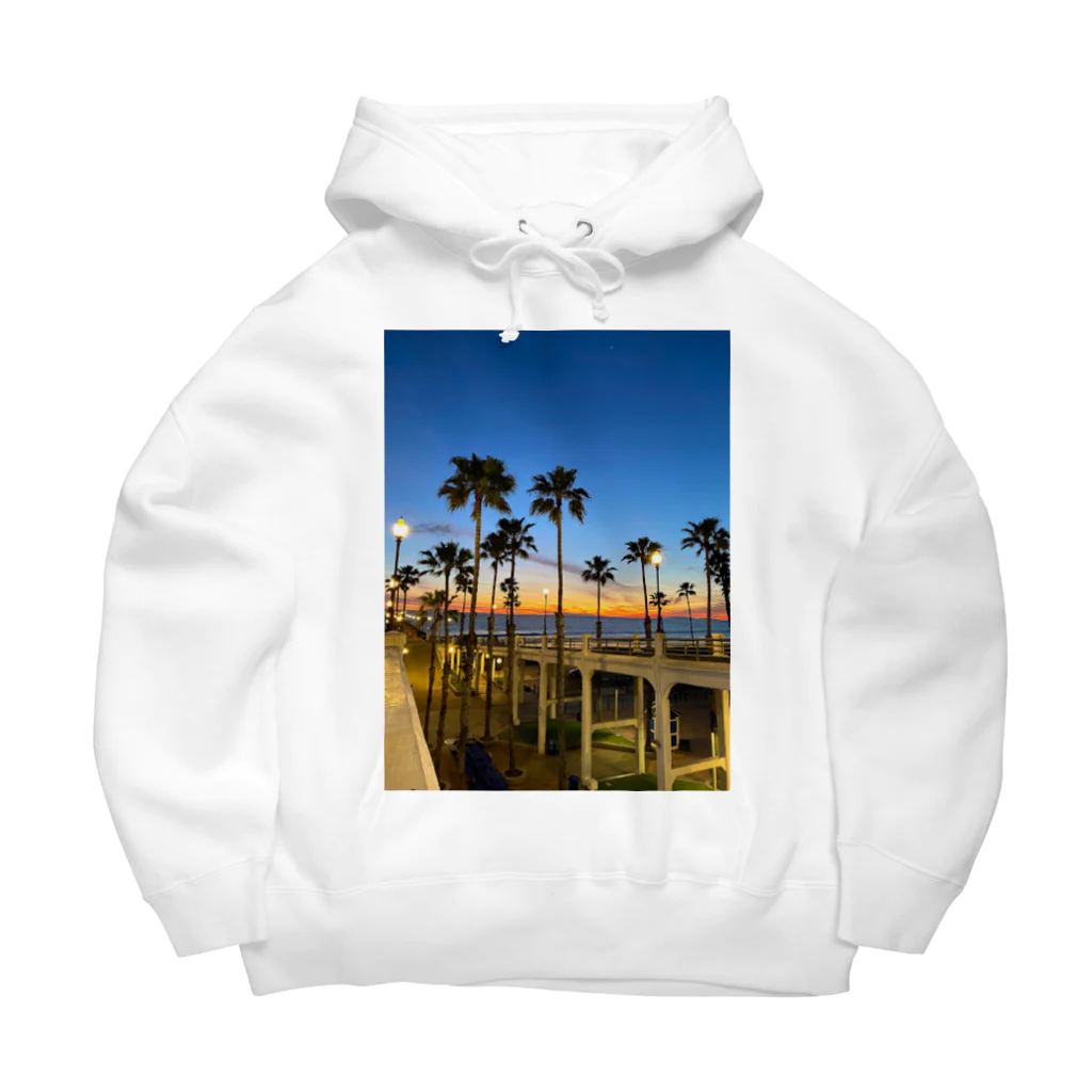 ブルーベリーパンケーキの海と夕焼け in カリフォルニア Big Hoodie