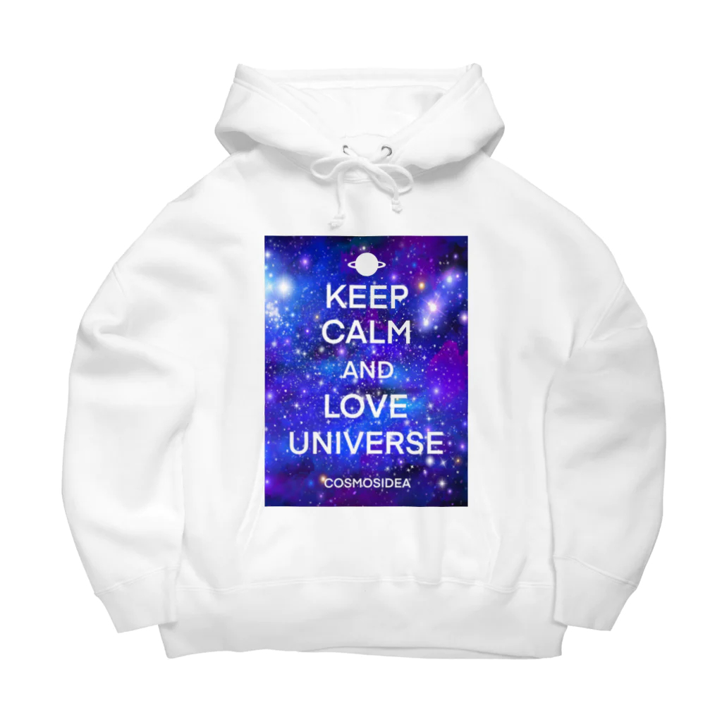 COSMOSIDEAのKEEP CALM AND LOVE UNIVERSE ビッグシルエットパーカー