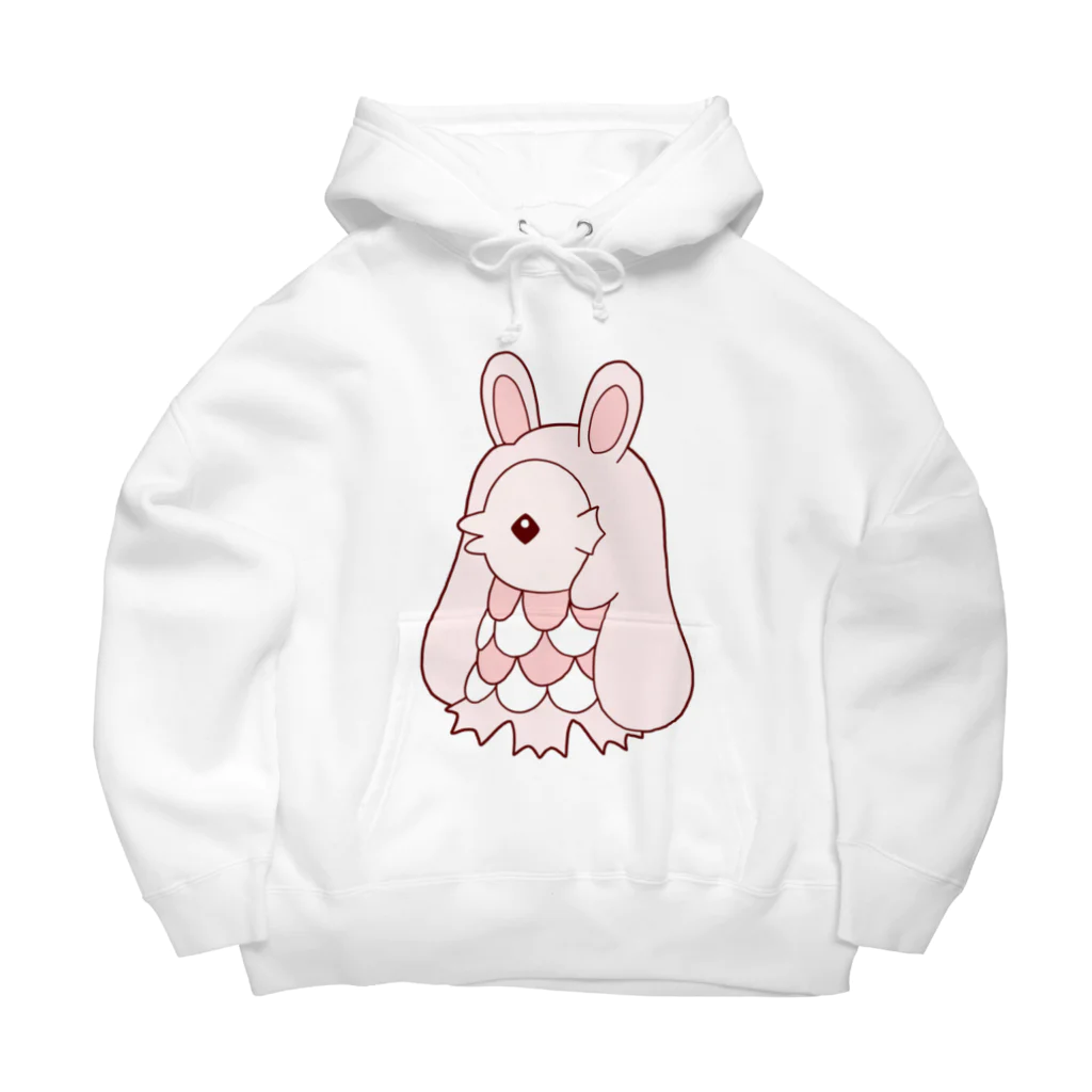 かわいいもののおみせ　いそぎんちゃくのうさ耳アマビエ Big Hoodie