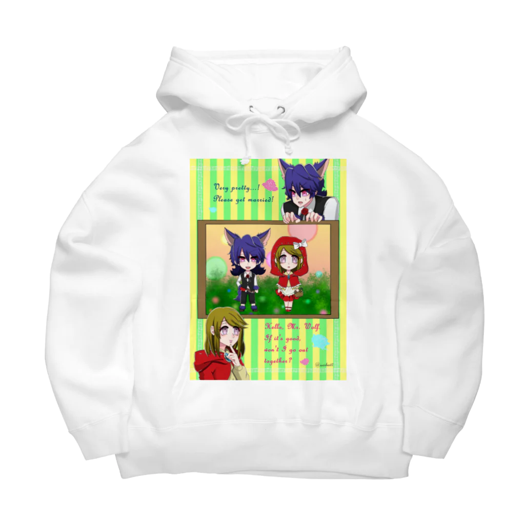 夜想明【LINEスタンプ・BOOTH販売中】のアクシスベストトゥルース「赤ずきんちゃん」 Big Hoodie