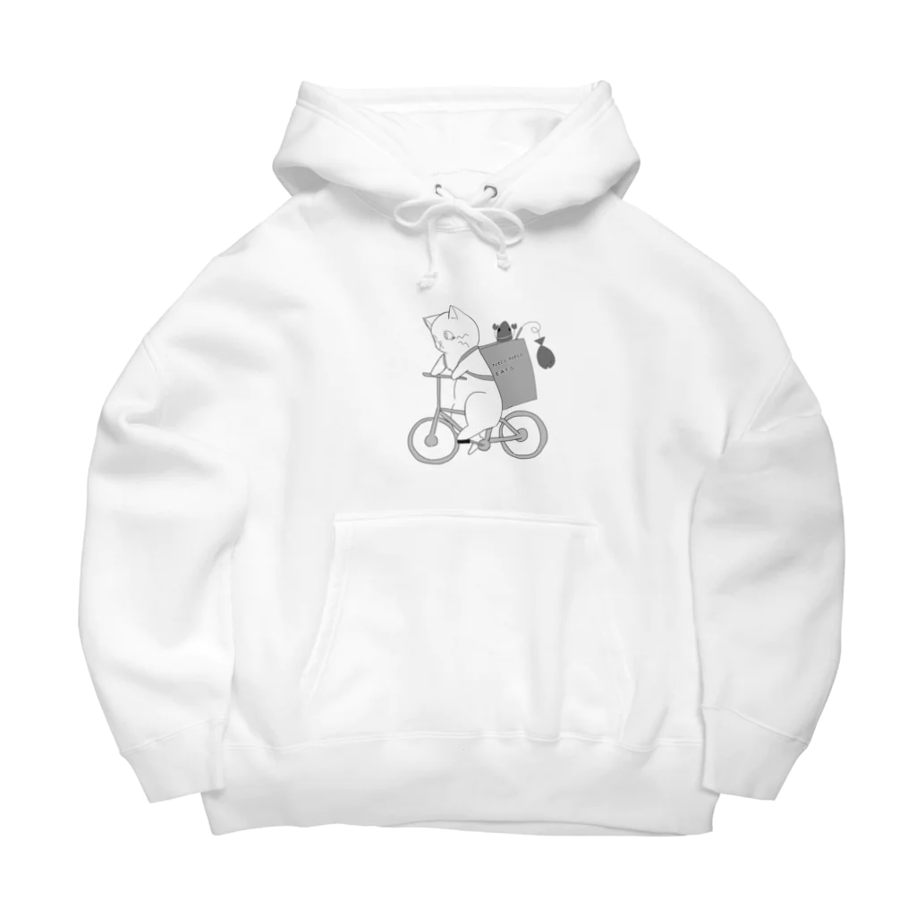 amemugi（あめむぎ）のネコネコイーツ配達中のネコ。 Big Hoodie