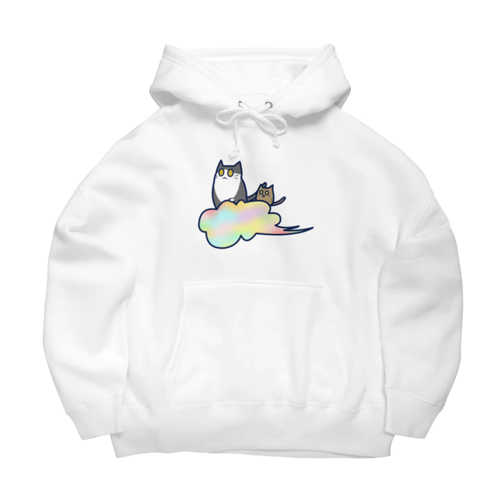 cosmicatiromの五色の雲と二匹の猫 Big Hoodie