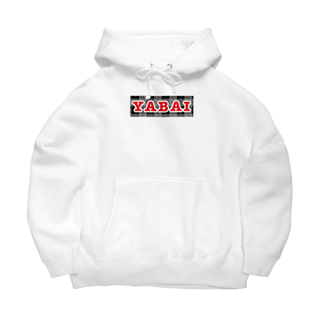 BurankoのBuranko　ボックスロゴ　チェック柄　YABAI  Big Hoodie