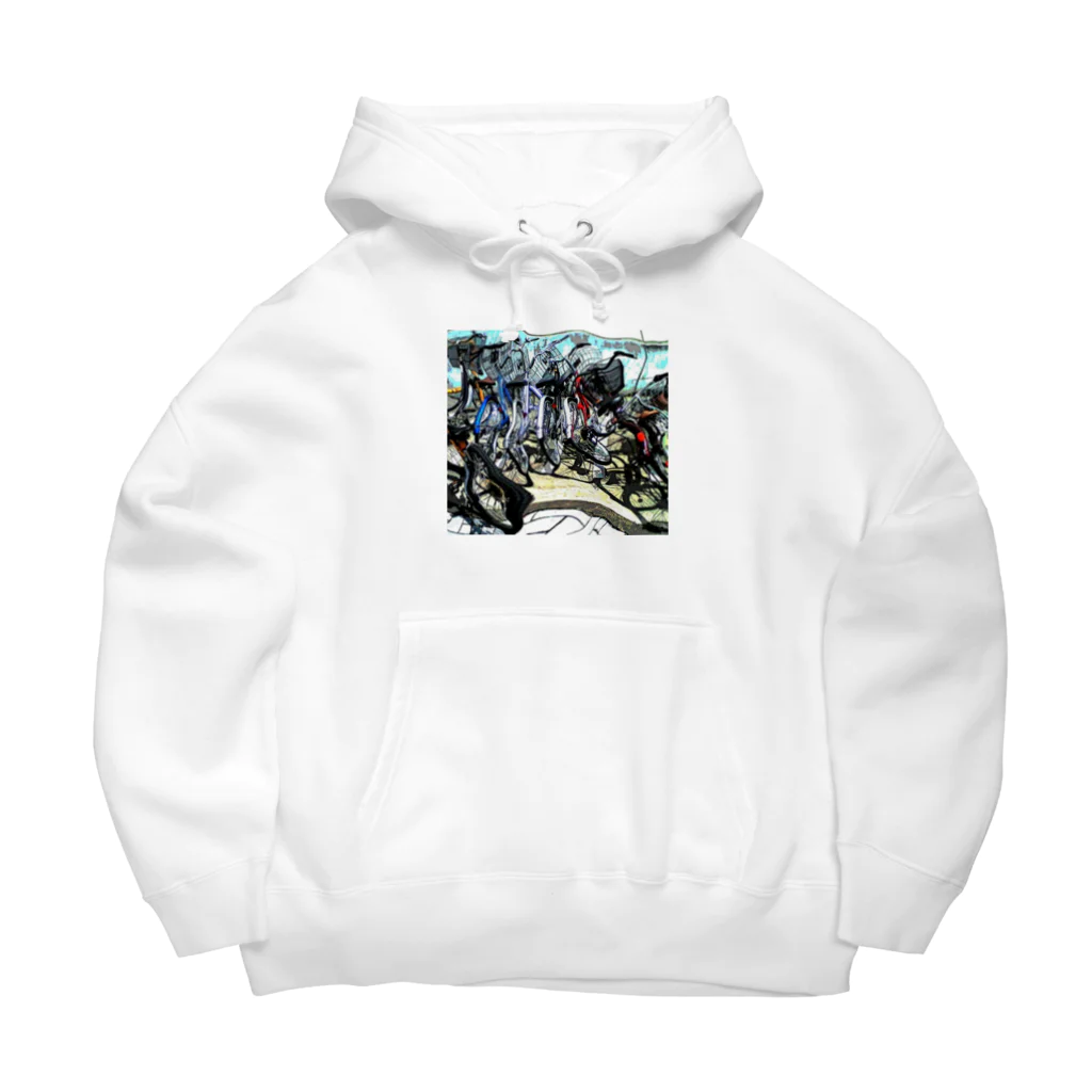 日々好日屋2号店の自転車ドミノ Big Hoodie