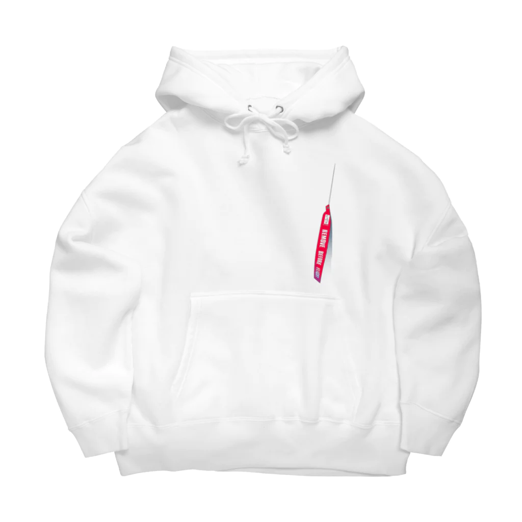 小鴉のREMOVE BEFORE FLIGHT　clear Big Hoodie