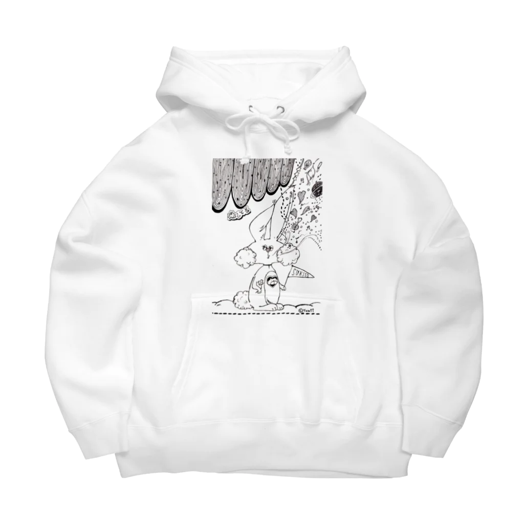 【Yuwiiの店】ゆぅぅぃーのうさ恋★白黒に〠恋してる Big Hoodie