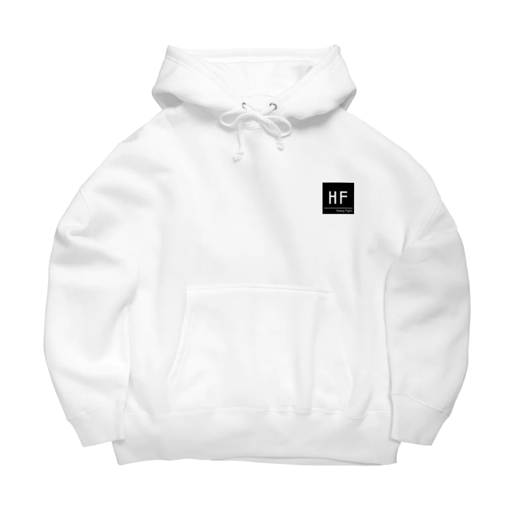 HFのHF スクエアロゴ　ブラック Big Hoodie