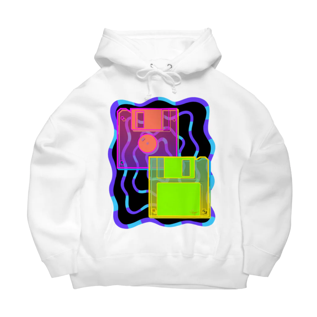 オカユのレトロポップなフロッピーディスク Big Hoodie