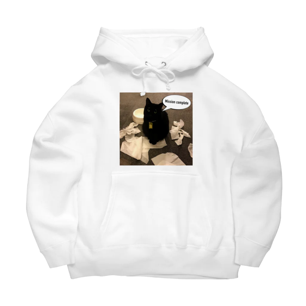 猫カフェ ぶぅたんグッズショップの渋い仕事をするララくん Big Hoodie