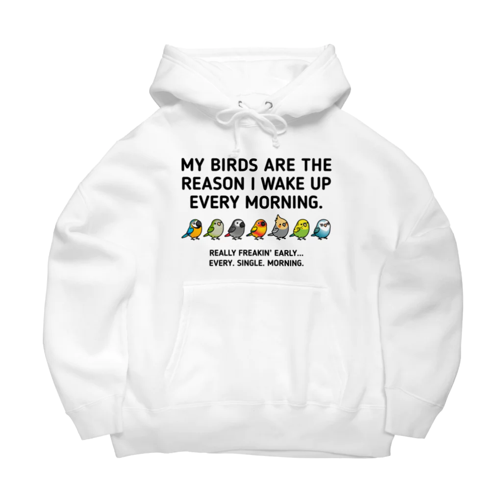 Cody the Lovebirdの（両面） 鳥さん大集合　Chubby Bird Big Hoodie