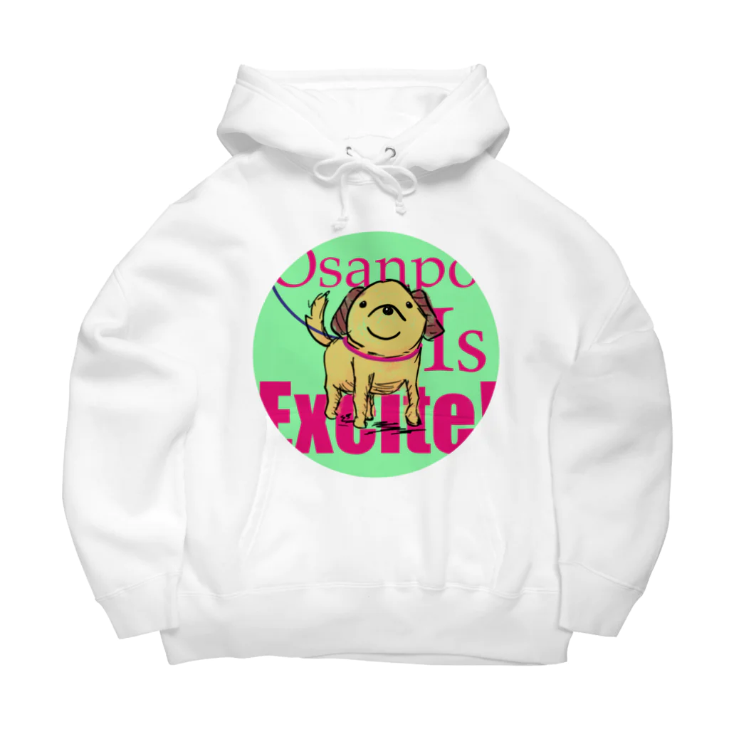 マシュマロマンSHOPのお散歩犬 Big Hoodie