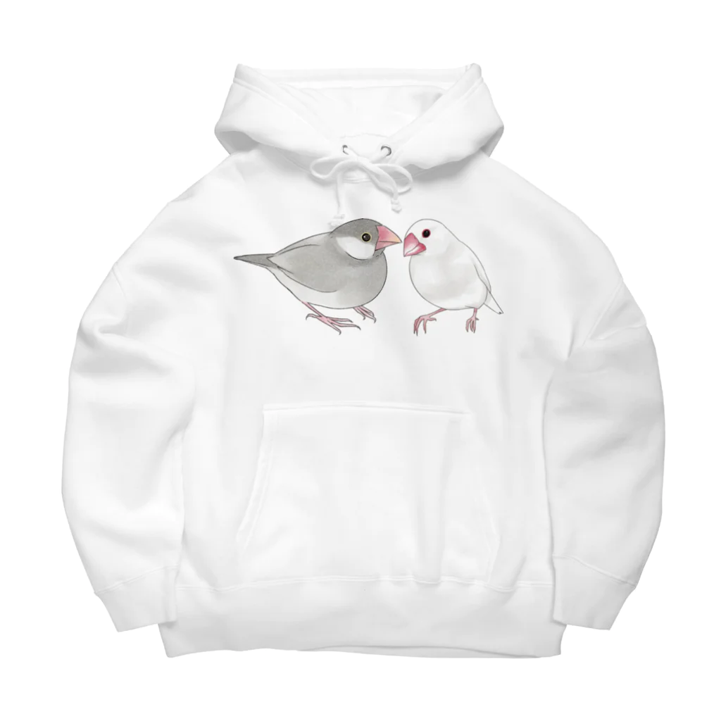 まめるりはことりの幸せ文鳥ちゃん【まめるりはことり】 Big Hoodie