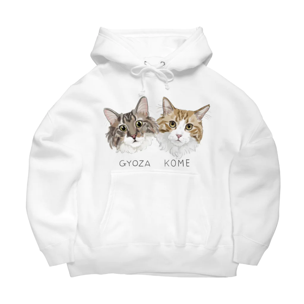 みきぞーん｜保護猫 ミッキー画伯と肉球とおともだちのgyoza&kome Big Hoodie