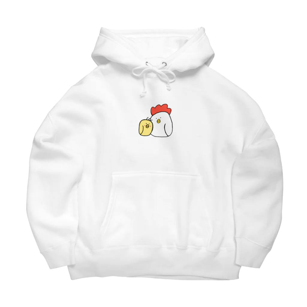 ぼりこ。のにわとりとひよこ。 Big Hoodie