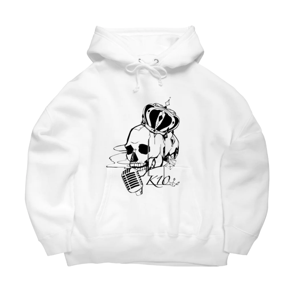 けいと様のK10オリジナルロゴパーカー白、グレー Big Hoodie