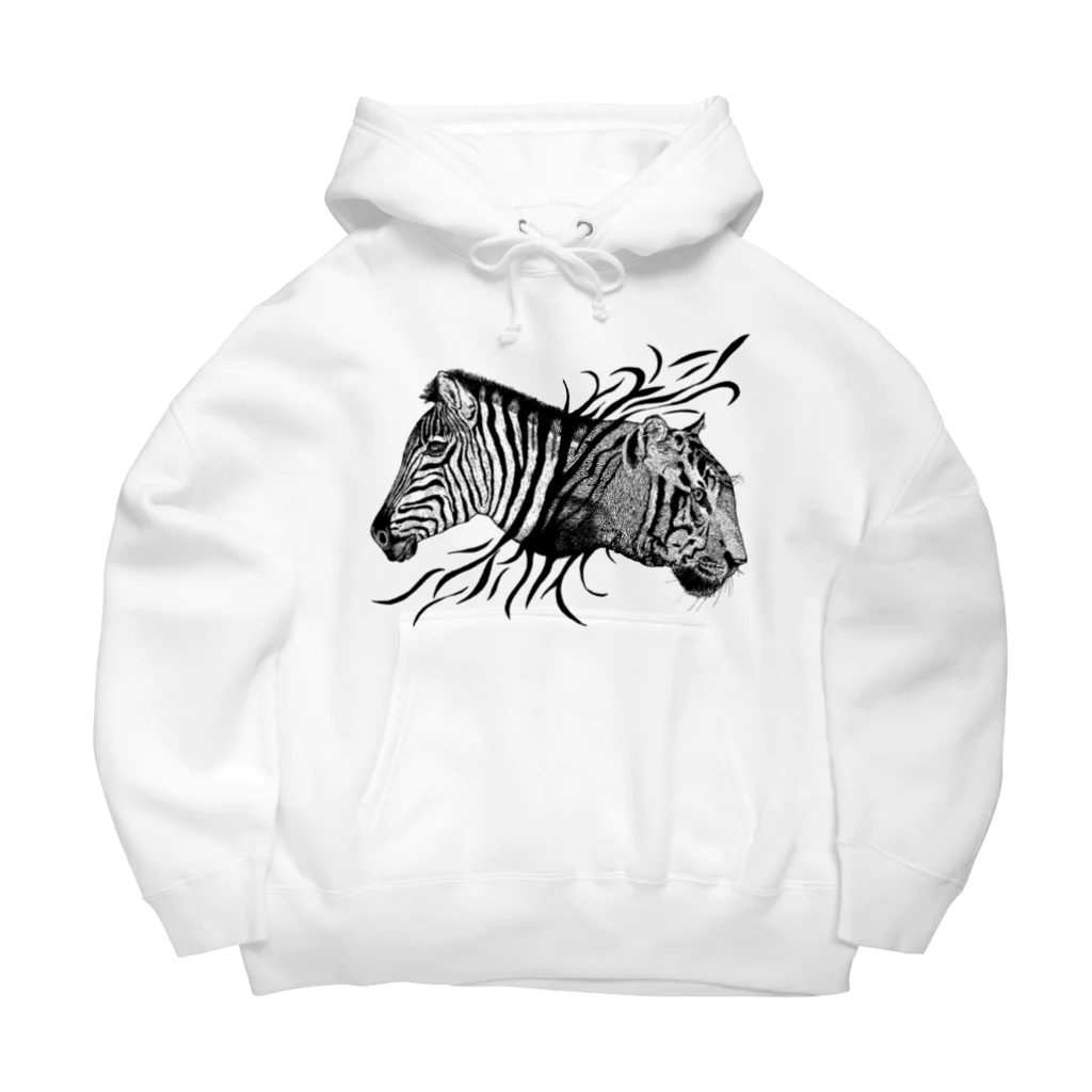 ZIGZIG CIDER GRAPHICのシマのウマトラ Big Hoodie