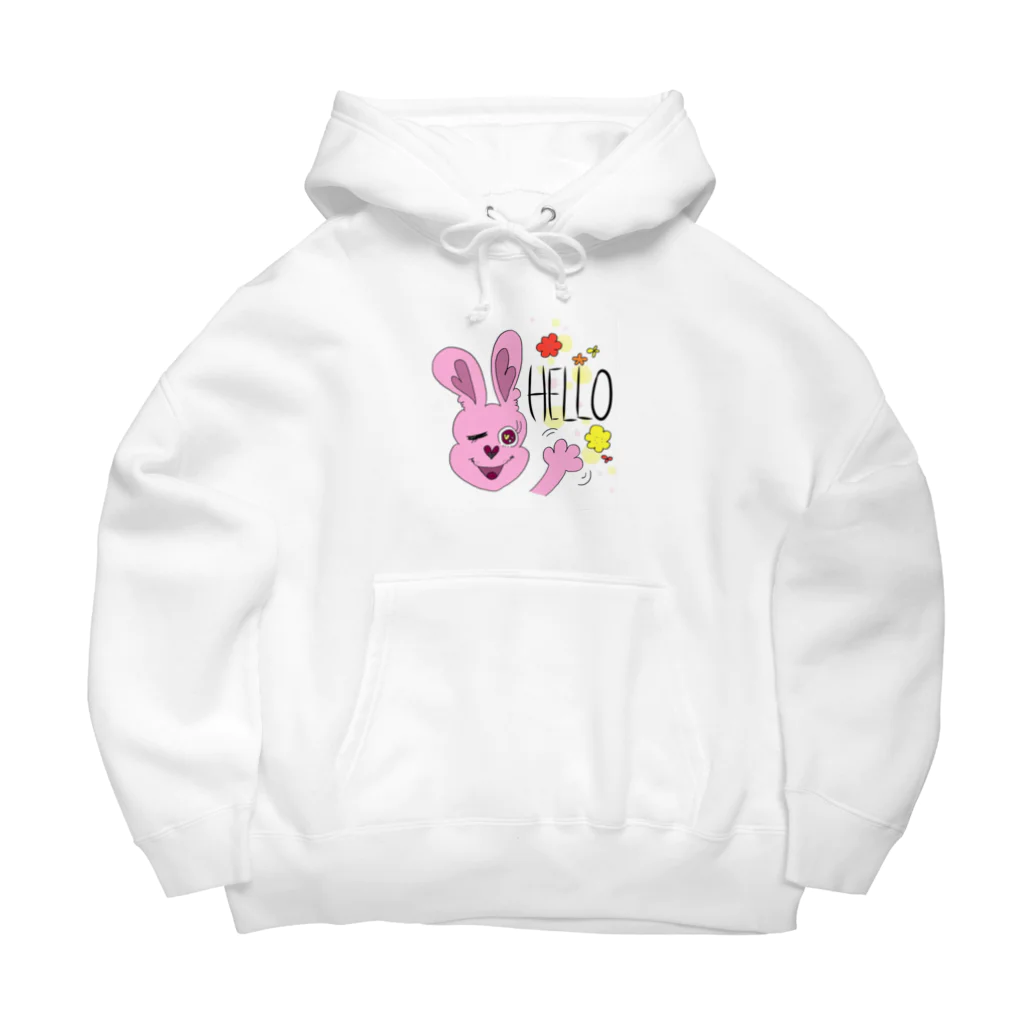 lukihart ルキハートのピンクうさぎのピンカ  HELLO Big Hoodie