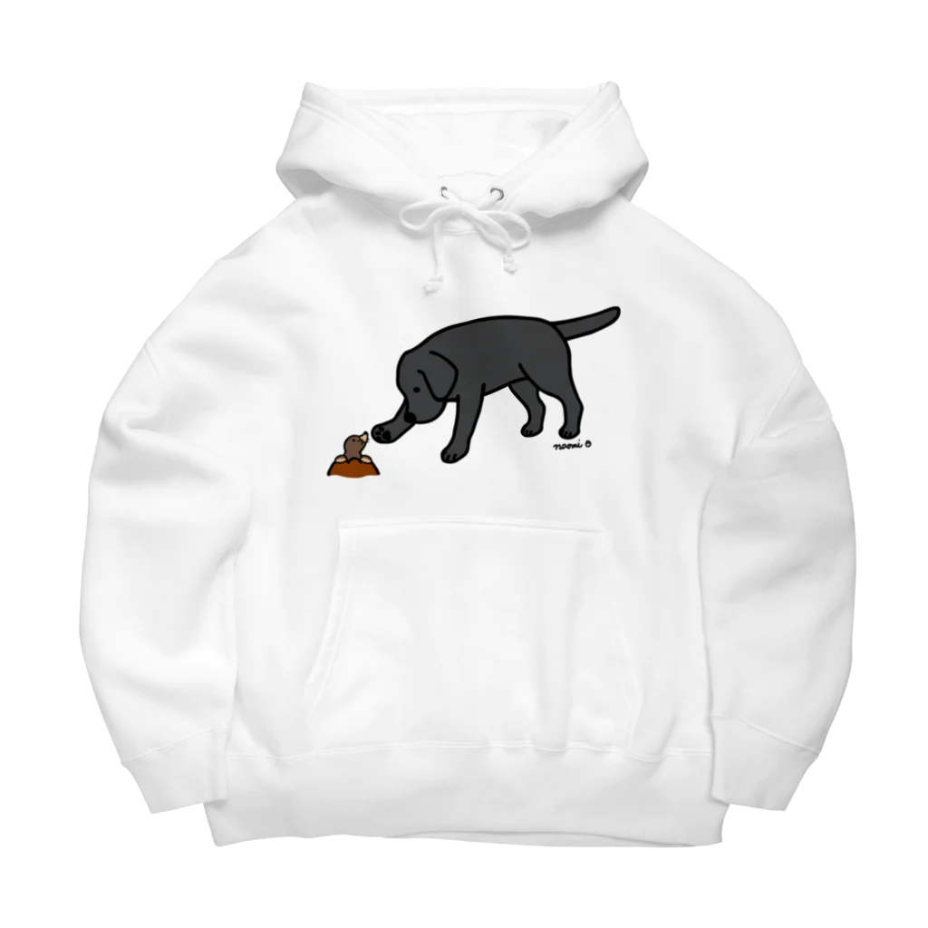 ハッピー・ラブラドールズのブラックラブラドールともぐら Big Hoodie