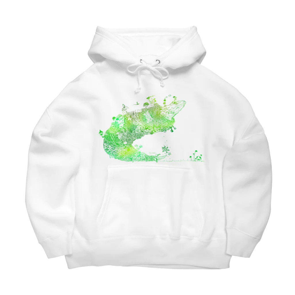 フジサキ（よころ）のオナカスイタ　緑 Big Hoodie