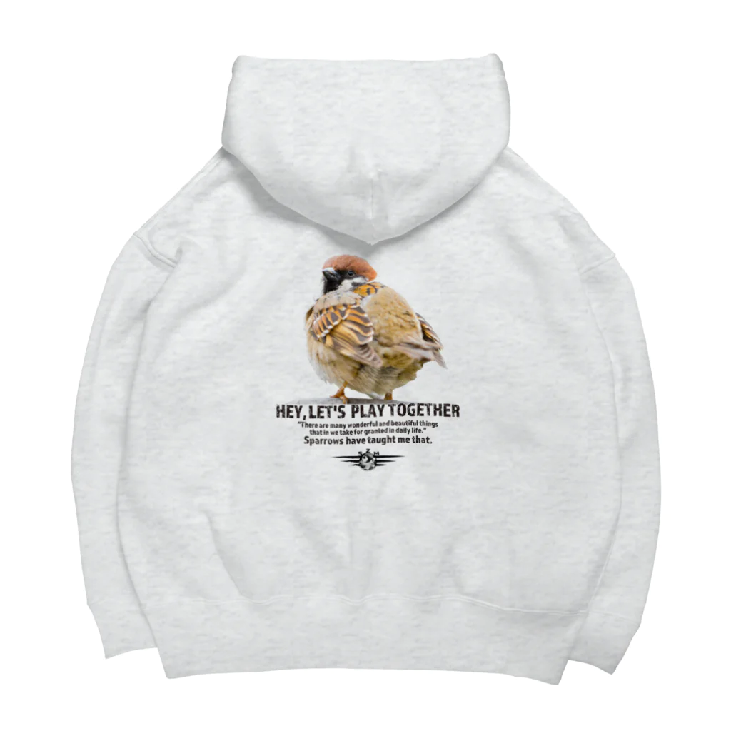 “すずめのおみせ” SUZURI店の一緒に遊ぼう！ 002 Big Hoodie