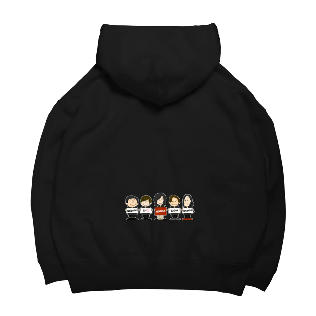 bar_mimosaのMIMOSA キャラビックパーカー白ロゴ Big Hoodie