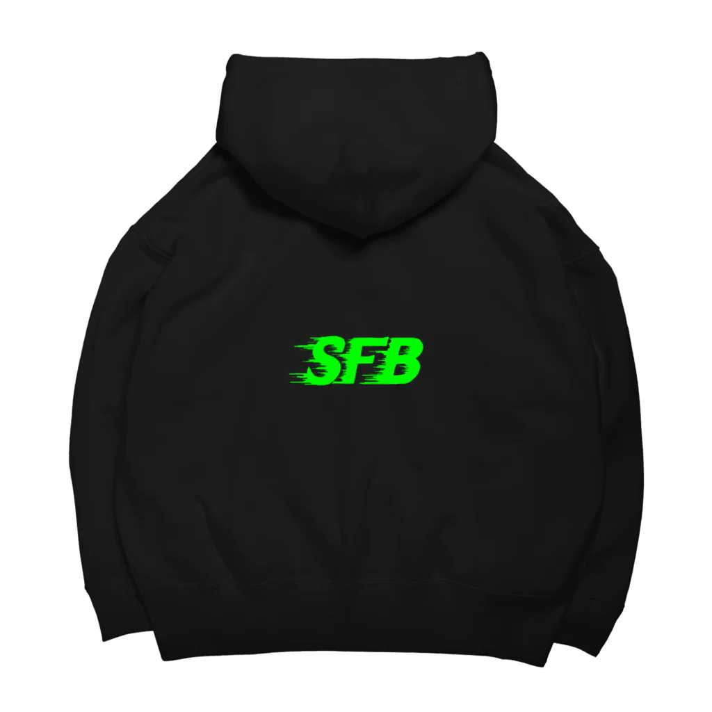 SFBの"SFB" green logo Parker BLACK ビッグシルエットパーカー