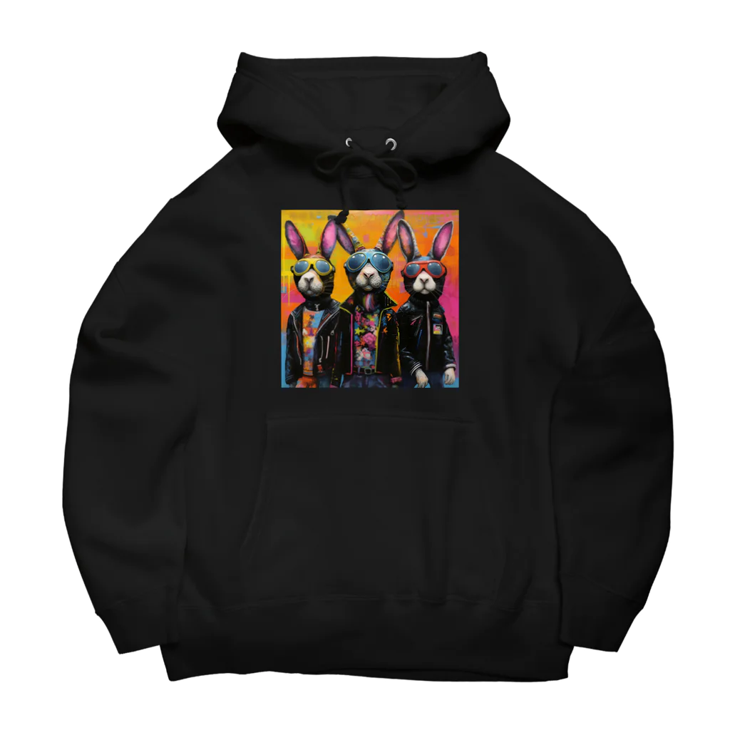 CONACHIのロックでパンクなラビッツ Big Hoodie