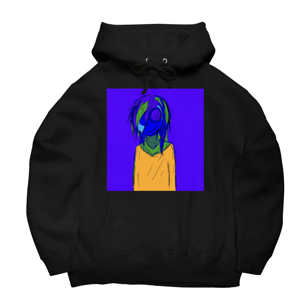 鶴見八幡堂の彩り紫くん Big Hoodie