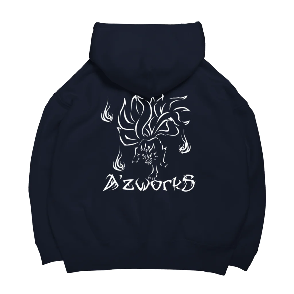 Ａ’ｚｗｏｒｋＳの九尾之狐(白プリント) Big Hoodie