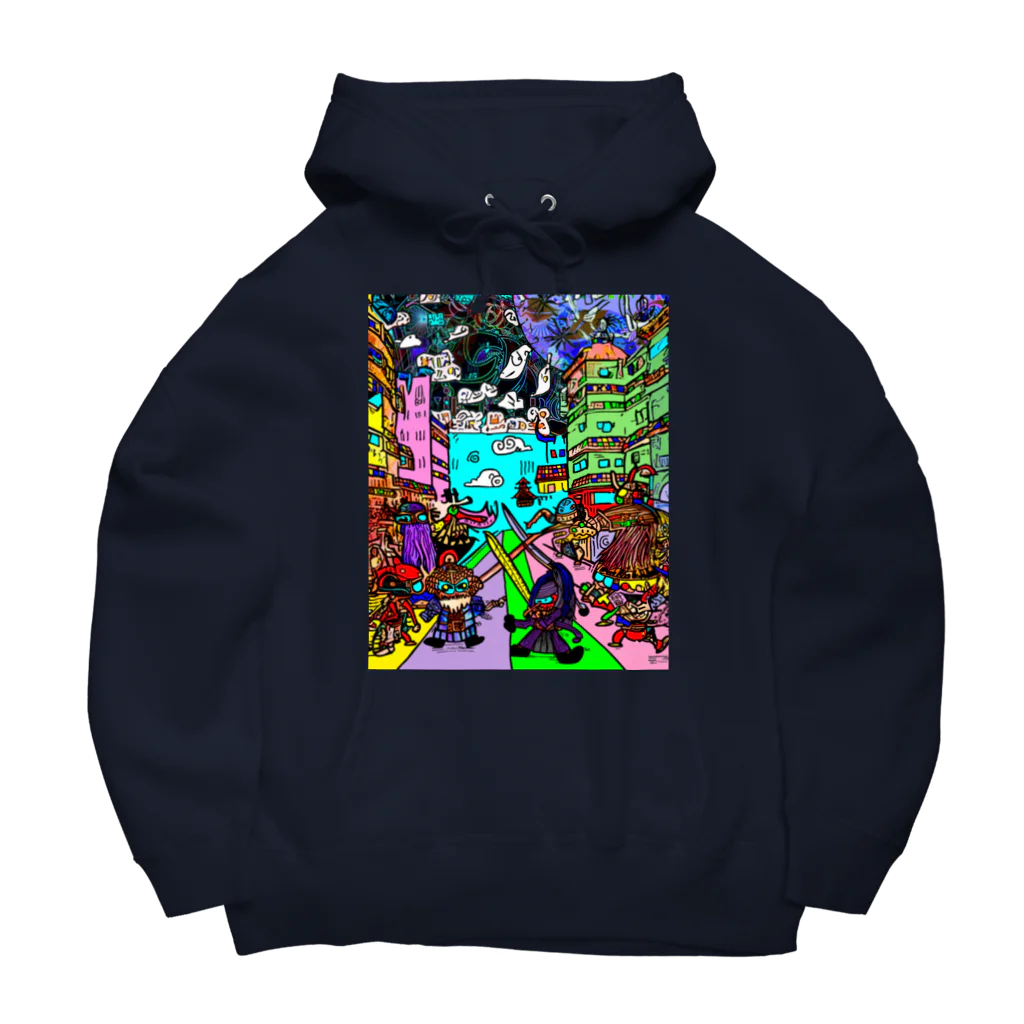 Ａ’ｚｗｏｒｋＳの宇宙人類皆兄弟 VERTICAL Big Hoodie