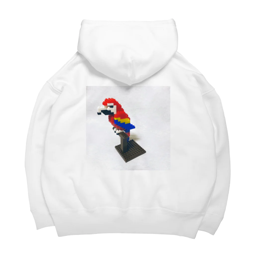 じゆうほんぽうのBlocks Scarlet Macaw Big Hoodie