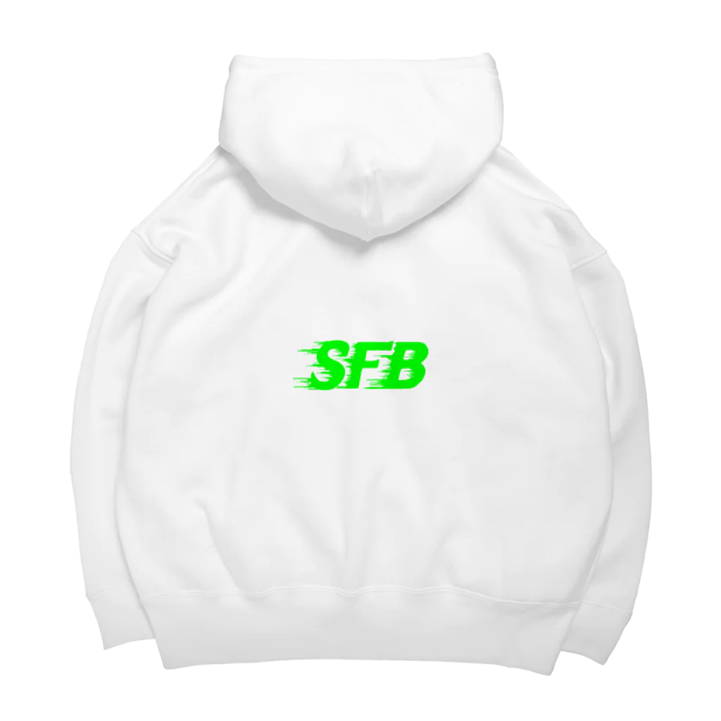 SFBの"SFB" green logo Parker WHITE ビッグシルエットパーカー